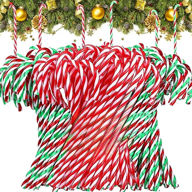 Акриловые рождественские леденцы, подвесные подвески, креативные витые костыли, рождественские елочные украшения, новогодняя вечеринка, домашний декор, оптовая продажа
