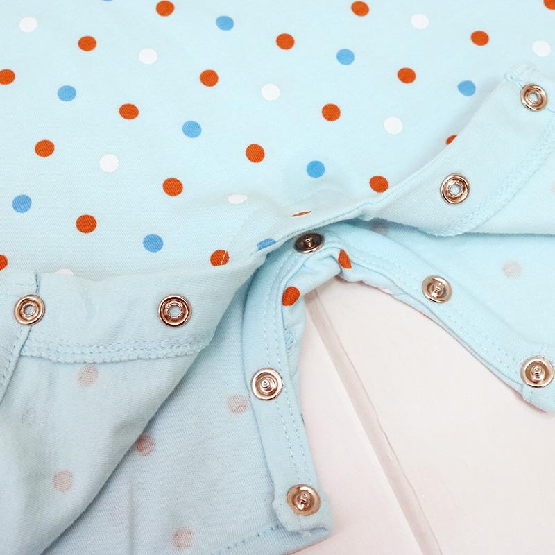 4 Pcs/lot Girls Baby Short Sleeve Romper Infant One Piece Clothing Summer Unisex Newborn Wave Point Clothes Kidswear