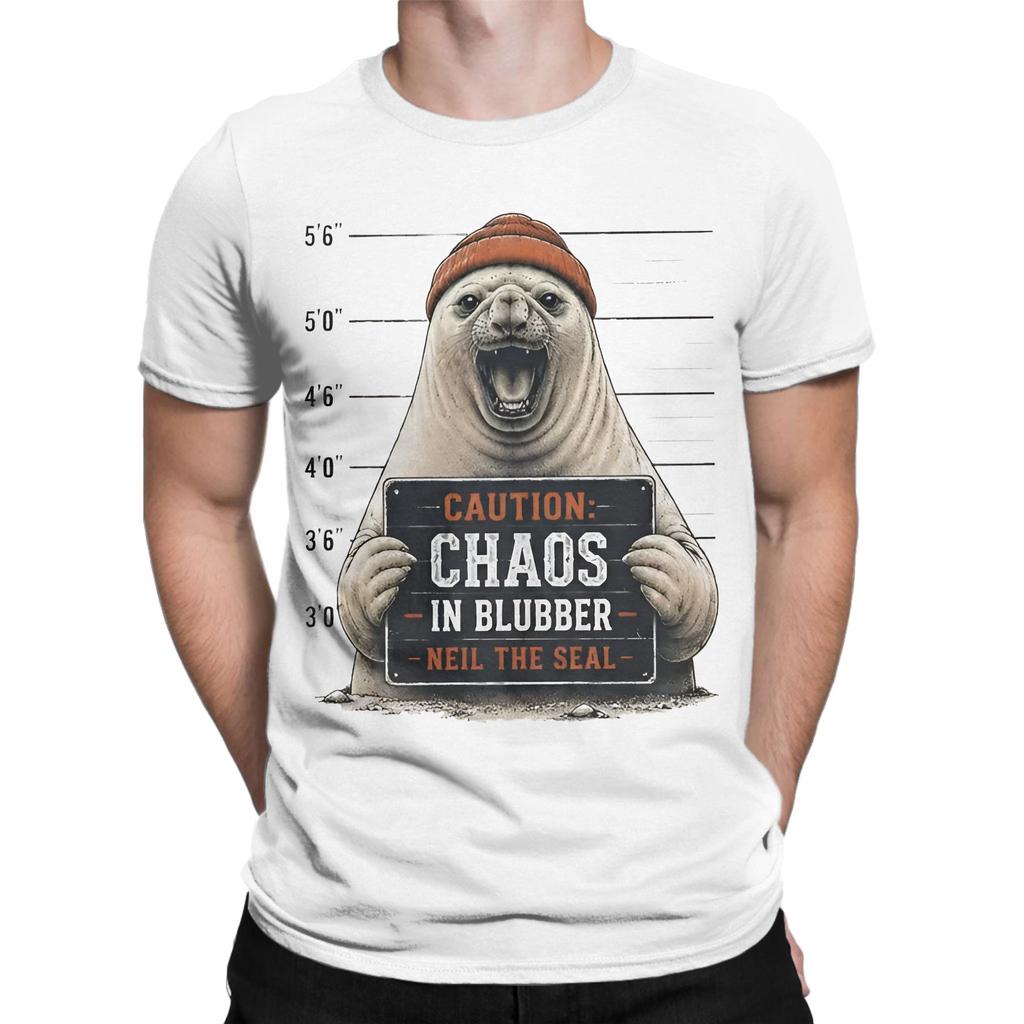 Cute Neil the Seal Unisex Unisexs T Shirts Animal Funny Tee Shirt Short Sleeve O Neck TShirt 100 Cotton 6XL Clothing