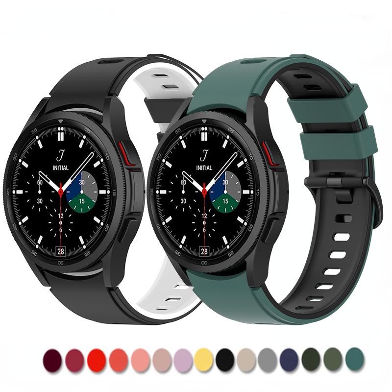 Силиконовый ремешок без зазоров для Samsung Galaxy watch 4 6 Classic 46мм 42мм 5 Pro браслет ремешок Galaxy Watch 7/6/5/4 44мм 40мм Correa