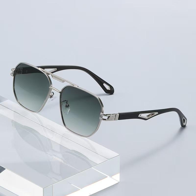 Новые мужские модные солнцезащитные очки с двойной перекладиной и полыми дужками, классические женские трендовые солнцезащитные очки, защита от УФ-лучей