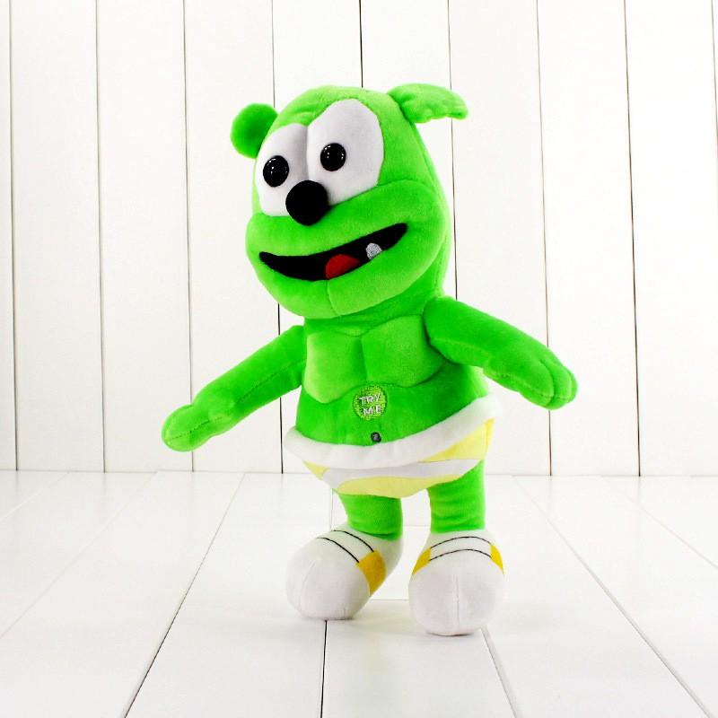 30cm Musical Gummy Bear Plush Toy Soft Stuffed Animal Kids Adults Sound-Activated Singing Gift