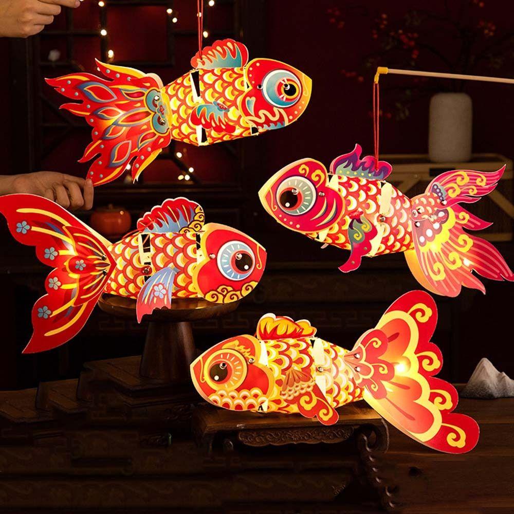Waterproof New Year Carp Lantern Chinese Style Celebration Lantern  Mid-Autumn Festival