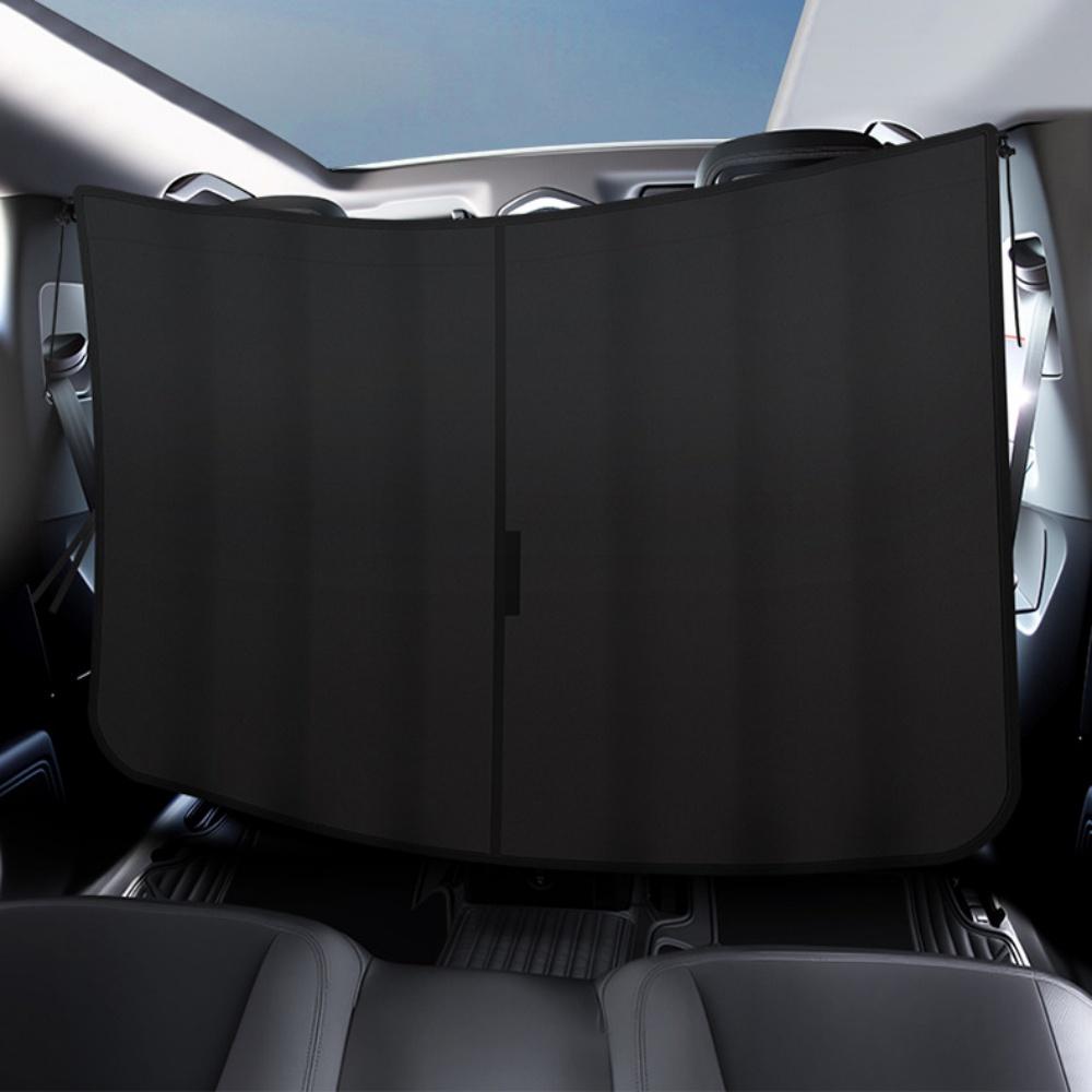 Car Rear Partition Curtain Detachable Privacy Sunshade Curtain for Travel Camping Nap Night Automotive Interior Accessories