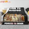 Рожден Философствовать Вынужден Работать Философ Ультра-Мягкое Одеяло Покрывало Зимнее Покрытие для Дивана Покрывала для Кровати