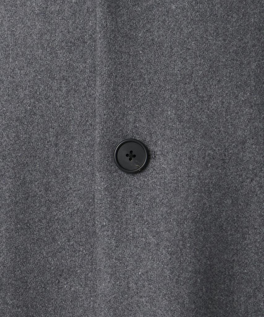 Musinsa Standard Fortex Felt Daddy Shoulder Single Long Coat [Medium Grey]