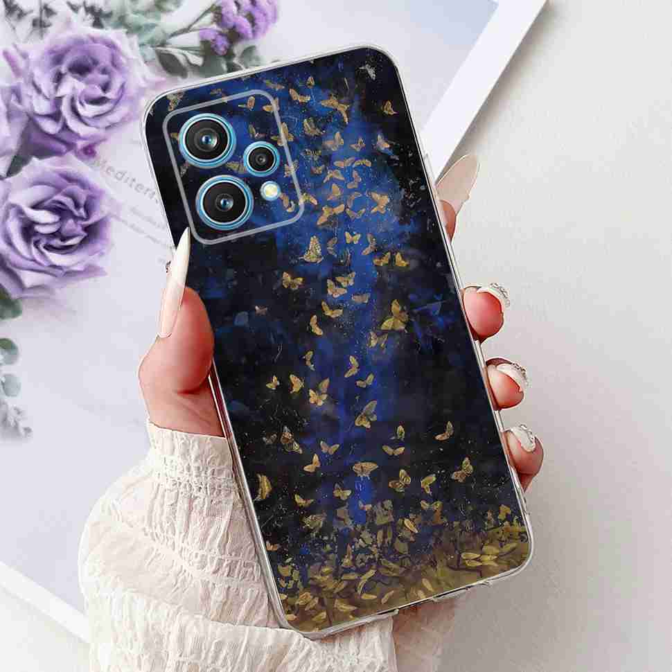 For Oppo Realme 9 Pro+ RMX3392 Case Fashion Painting Soft Silicone Cover For Realme 9Pro Plus RMX3393 6.43" Flower Phone Shell