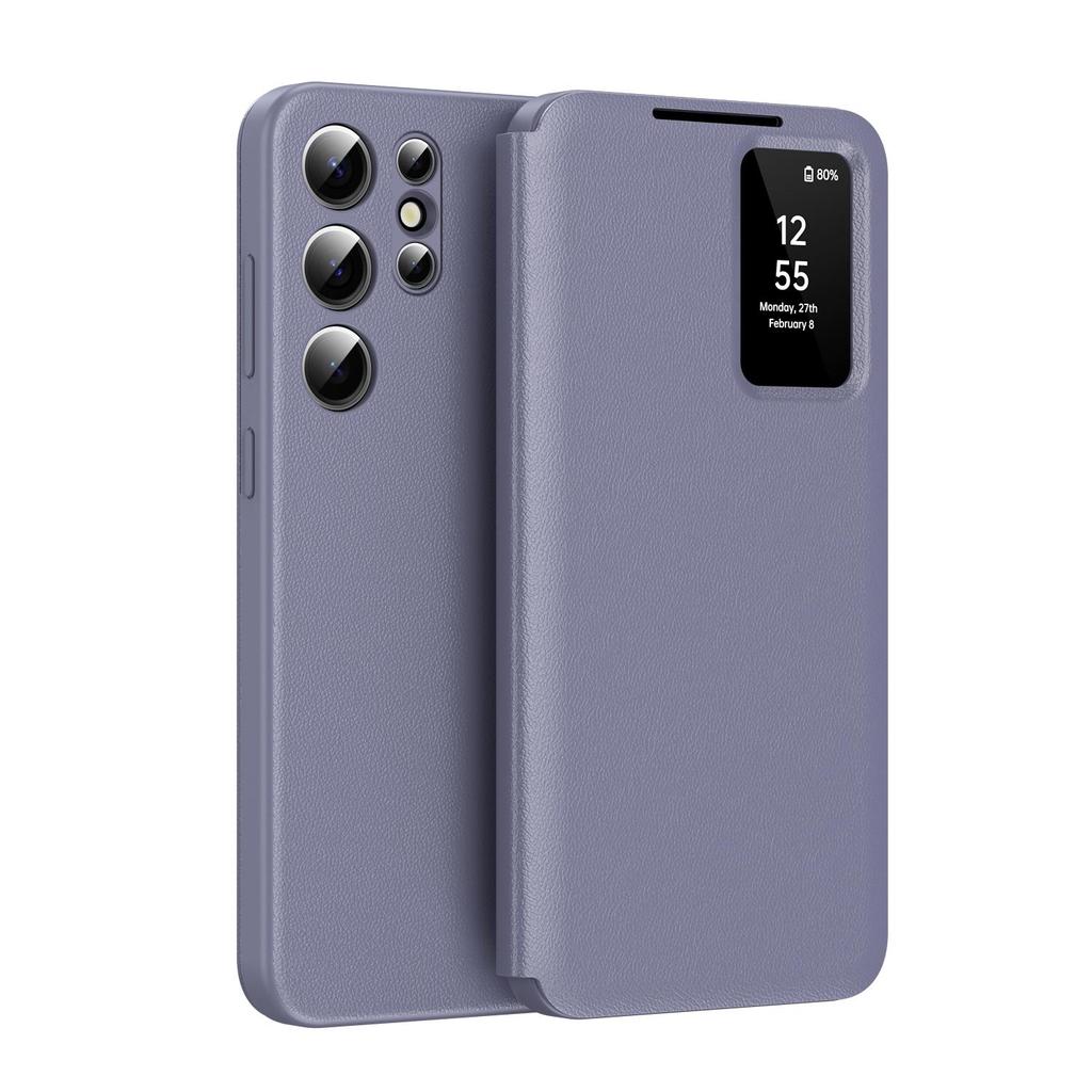 Чехол-книжка для Samsung Galaxy S26 Ultra S25 S24 S23 S22 Plus FE, Smart Window S View, кожа PU, с держателем для карт, кошелек