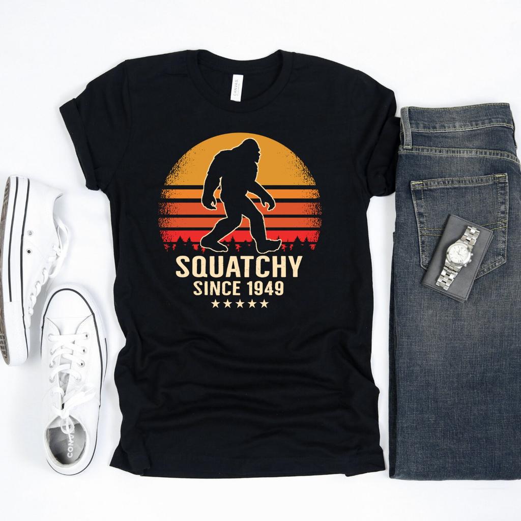 Bigfoot 70 Years Birthday gift, Born 1949 Sasquatch Yeti T-Shirt, Anniversary Bigfoot