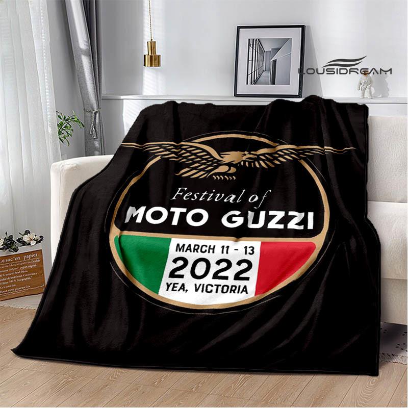 3D Покрывала с принтом логотипа мотоцикла Guzzi Модные теплые покрывала Мягкие и удобные покрывала Домашние и дорожные покрывала Подарок на день рождения