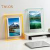 Floating Photo Frame Horizontal Vertical Neon Acrylic Home Gallery Office Wall Mount Desktop Standing Decorative Picture Poster Display Frame