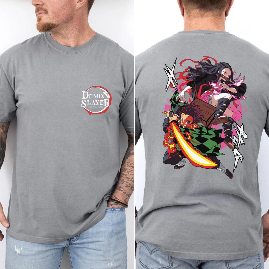 Футболка Tieko и Kanjirou Demon Slayer Футболка Столпа Комикс для фанатов Demon Slayer В качестве подарка Одежда для энтузиастов аниме