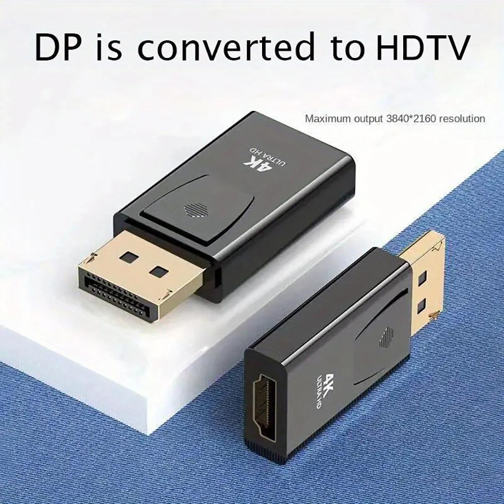 Адаптер-конвертер DisplayPort - HDMI с кабелем 4K Ultra HD/1080p DP (папа) - HDMI (мама) для передачи видео с ПК/ноутбука на телевизор