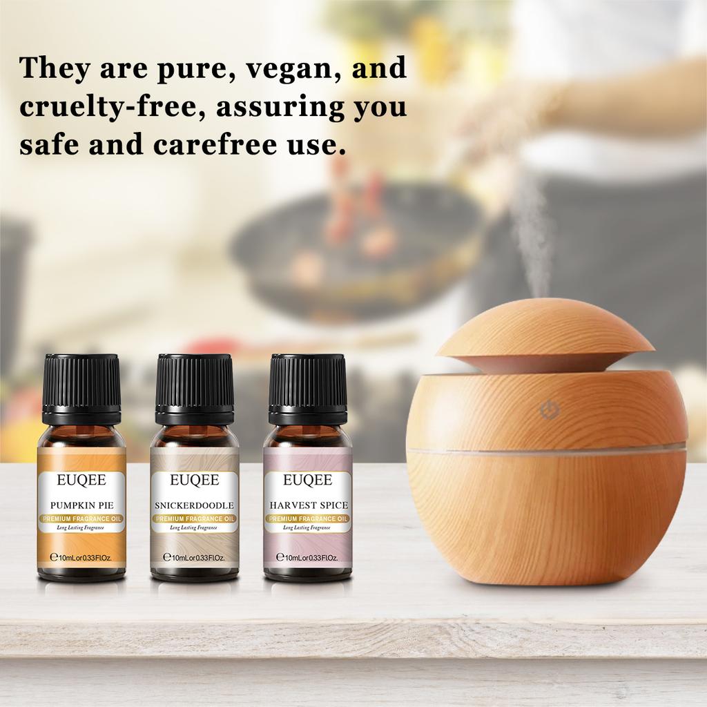 EUQEE 6PCS Fragrance Oils Set Gift for Aromatherapy Diffuser Yoga Spa Massage Bath Skin Care Relaxation DIY Perfume