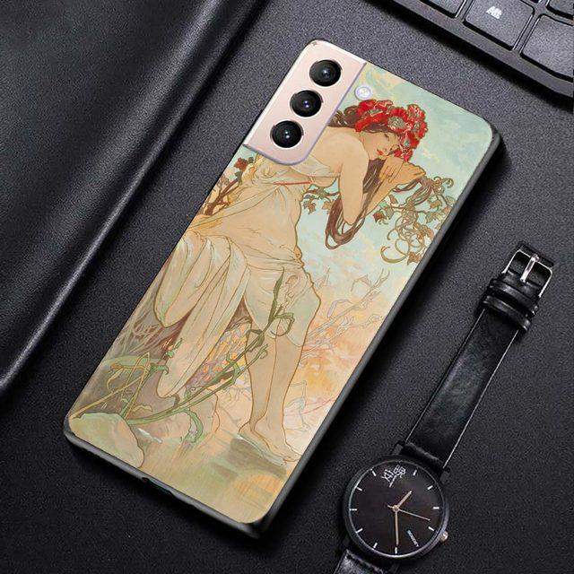 Чехол для Samsung Galaxy S21 S20 S10 S9 S8 Plus Ultra 5g S10lite S10e S7edge S20 S21 Fe, художественный постер, Альфонс Муха, тонкий