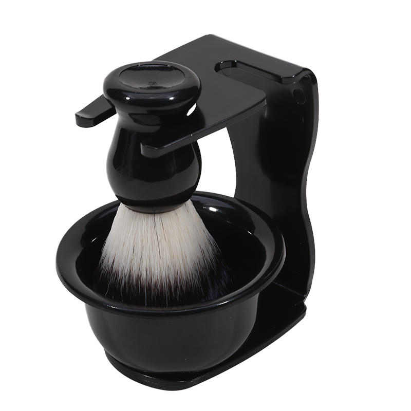 Набор из 3 мужских помазков для бритья с подставкой для щетки, инструменты для чистки и ухода за бородой, подарочный набор для бритья для мужчин