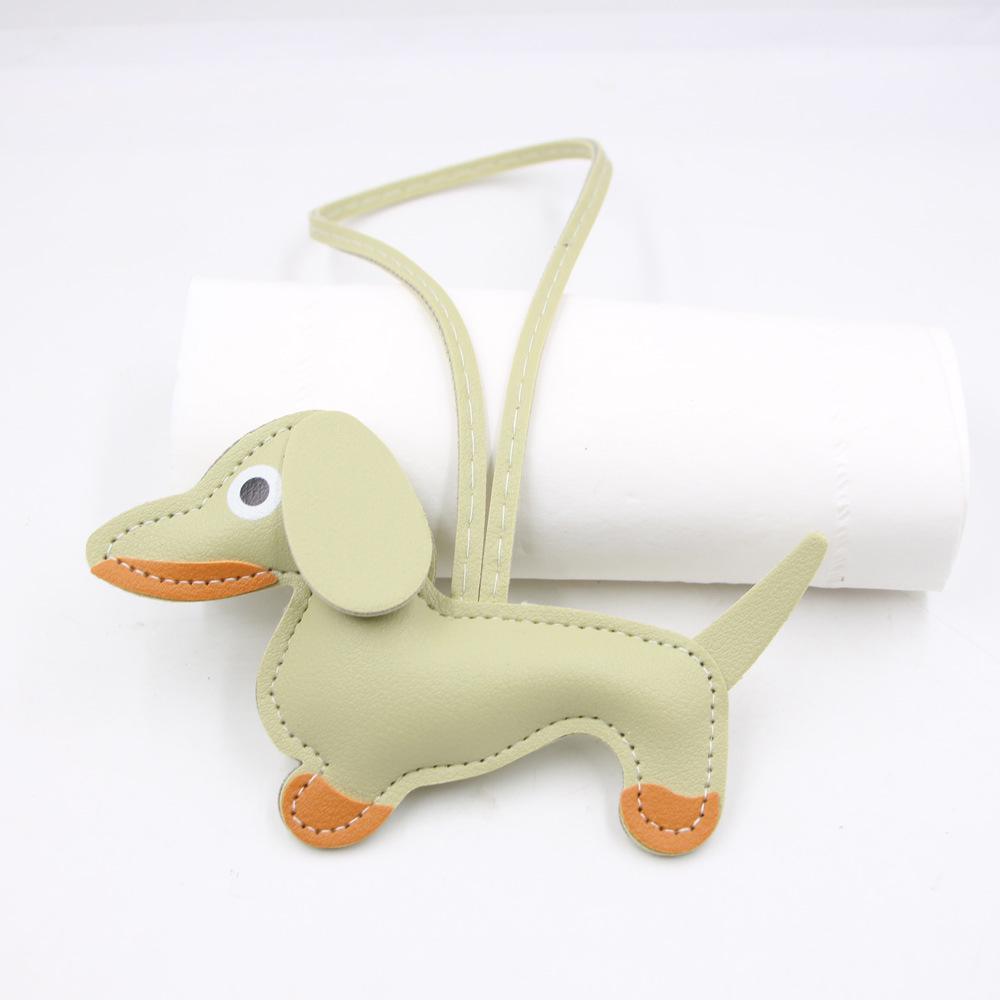 В наличии Кожаный шарм с мультяшным изображением таксы, Брелок для ключей с собакой и Аксессуар для чехла телефона