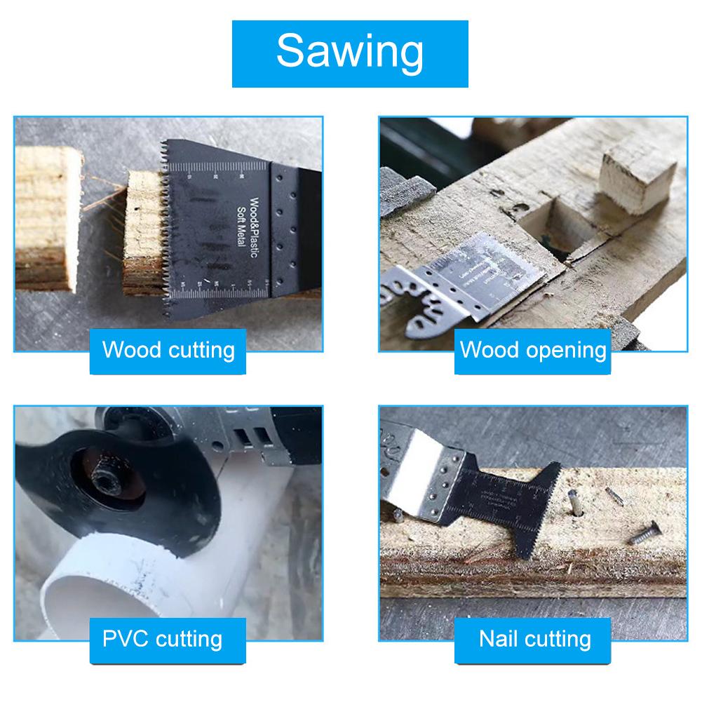 108 шт. Универсальный набор инструментов для резки и полировки осцилляторных пил из высокоуглеродистой стали, совместимый с