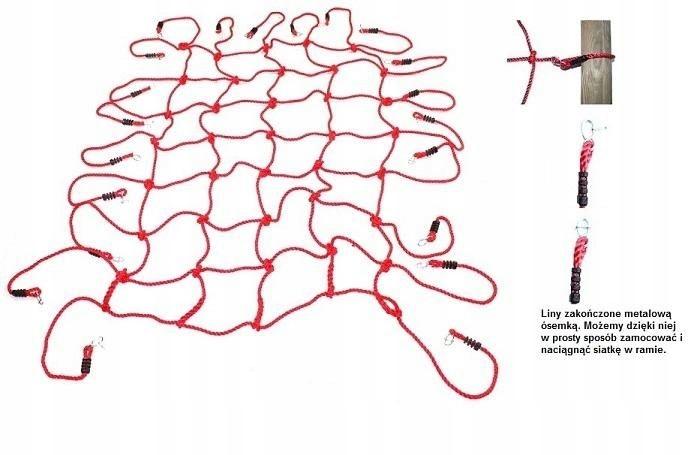 Climbing Net 200X150 Playground Red
