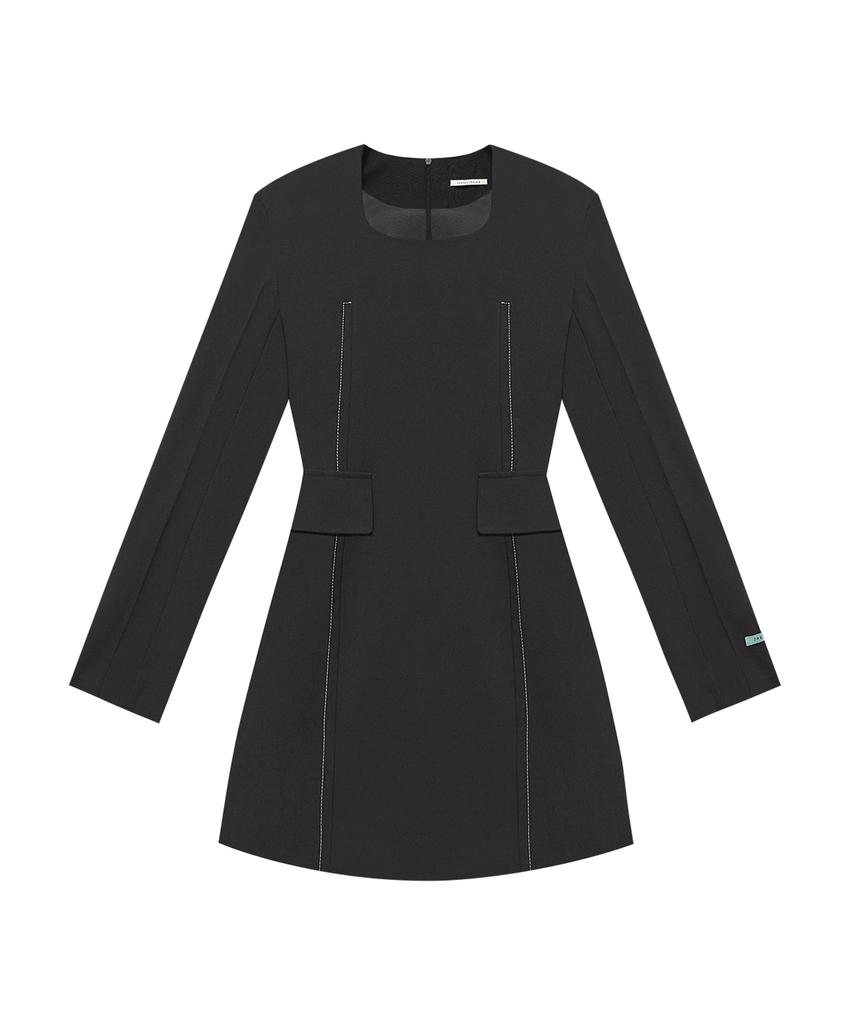 Instant Punk Square Neck Slim Dress
