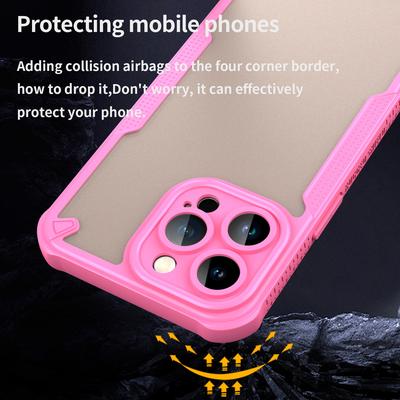 Для iPhone 14 Pro Max чехол PC+TPU полупрозрачный матовый защитный чехол для телефона