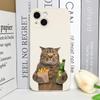 Смешной чехол для телефона с животными и пивом, кошка, для IPhone 16 15 14 13 12 11 Pro Max Mini X XS 7 8Plus SE2, мягкий силиконовый чехол, креативные Fundas