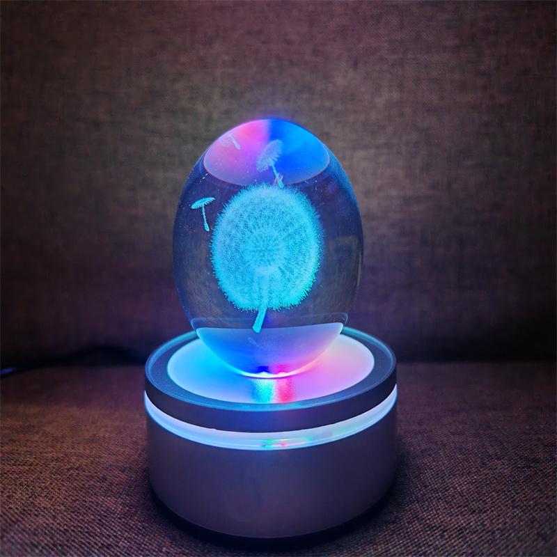 Хрустальный шар, ночные огни, светящаяся планета, галактика, астронавт, 3D RGB, лунная настольная лампа, атмосферная лампа, настольные украшения, подарки для детей