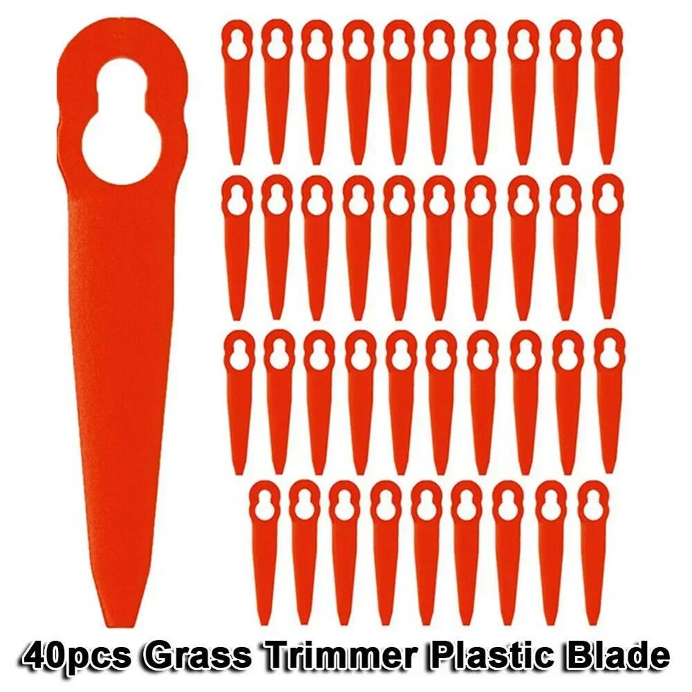 40 шт. лезвия для триммера для травы пластиковые 83*20 мм красные для аккумуляторного триммера STIHL PolyCut 2-2, сменные аксессуары для садового электроинструмента