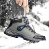 Men's Winter PU Shoes Warm High-top Men Winter Shoes Big Size39-47