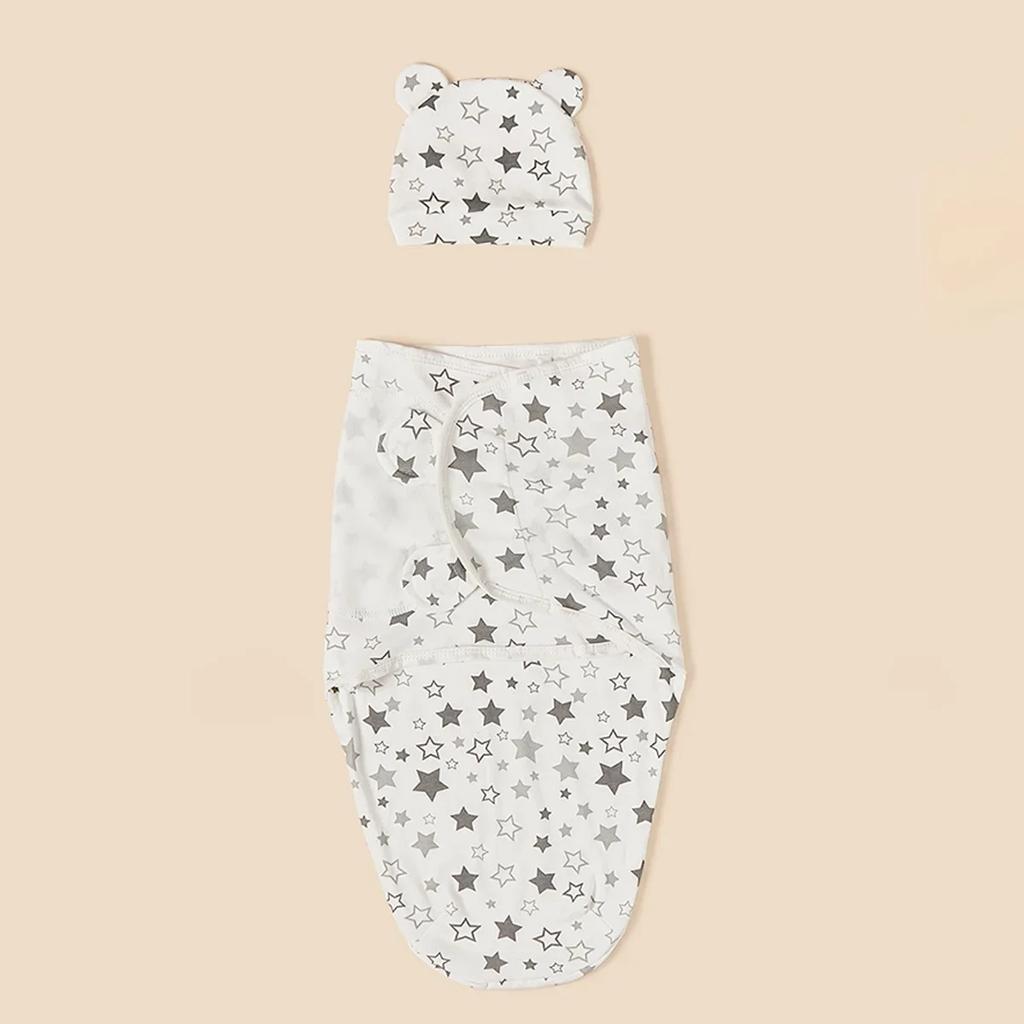 Soft Cotton Newborn Swaddle Sleepsack Anti-shock and Kick Blanket Suitable for 0-3 Months Undisturbed Sleep Infant Bedding