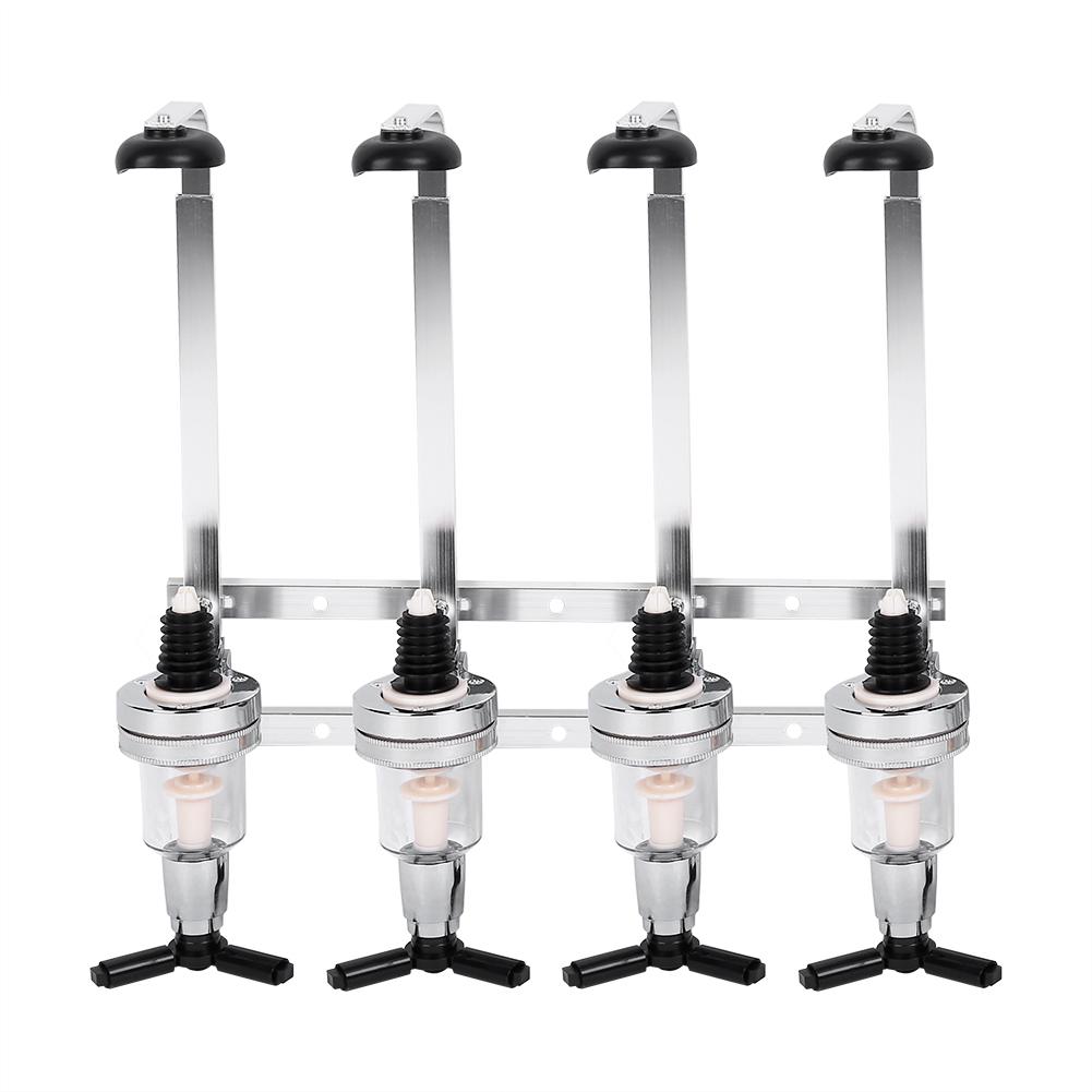 Bar Accessory 4 Bottle Spirits Rotary Wall Mounted Bottle Stand Dispenser Rack