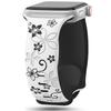 Floral Engraved Strap For Apple Watch Ultra 2 Band 49mm 41mm 40mm 44mm 45mm 46mm Silicone bracelet iWatch Series 10 SE 9 8 7 6 3