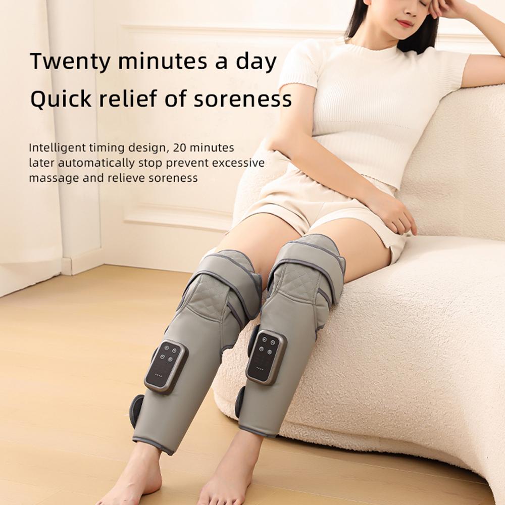 1PC Cordless Leg Massager with Air Compression & Heat 3 Air Pressure Smart Constant Warm Therapy for Calf Knee Arm 360 Full Wrap