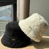 New Hat Women's Winter Warm Lamb Wool Fisherman Hat Showing Face Small Retro Japanese Style Niche Plush Velvet Basin Hat Trend