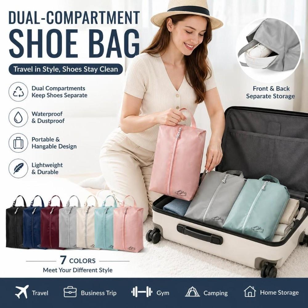 Waterproof Travel Organizer with Zipper Shoes Sorting Bag New Shoe Bag  Travel Use