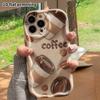 Phone case: 2D flat design suitable for iPhone 18 17 16 15 14 13 Pro protective case, coffee theme, perfect Christmas and Halloween holiday gift