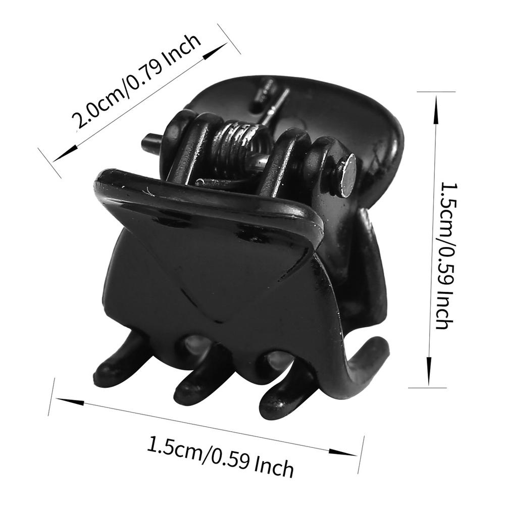 10 шт. Зажимы-крабы для волос для женщин 1,0 1,5 см Маленькие Черные Коричневые Прозрачные Пластиковые Мини-заколки Шпильки Аксессуары для укладки волос