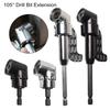 2Pcs Screwdriver Corner Tool 105 Degrees Bend Heavy Duty Metal Screwdriver Bit Bending Adapter Electric Power Drill Extension Accessories