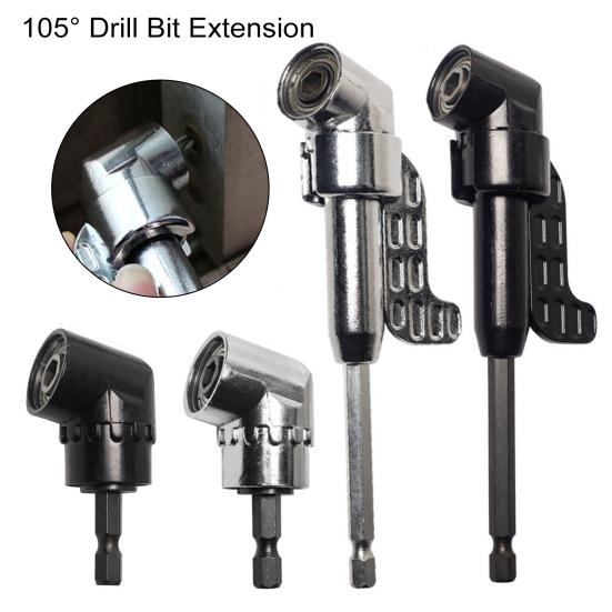 2Pcs Screwdriver Corner Tool 105 Degrees Bend Heavy Duty Metal Screwdriver Bit Bending Adapter Electric Power Drill Extension Accessories