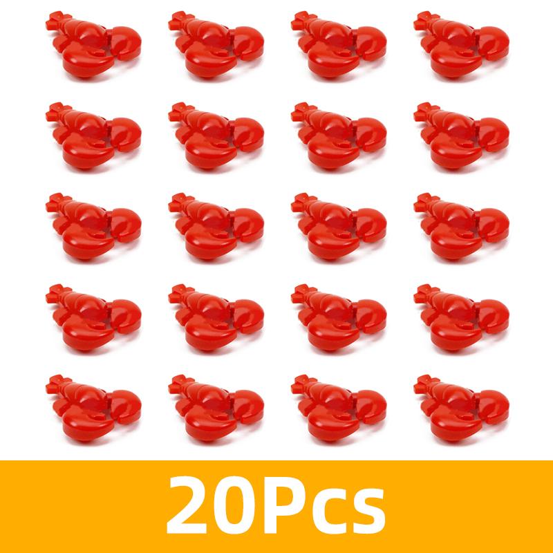 Творческие строительные блоки MOC City Scene Fish Tank LivingRoom Interior Decoration Собранные своими руками Рыба Рептилия Омар Скалолазание Домашнее животное