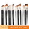 5Pcs Soft Hair Watercolor Brush Set Pointed Round Flat Head Painting Brushes Flat Brushes  Gift