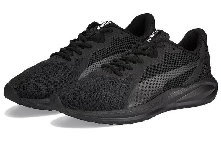 Men's Sneakers PUMA Twitch Runner Fabric Cushioning Breathable Low top Casual Running Shoes Men's Black