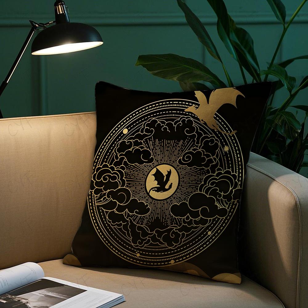 F-Четвертый W-Wing Дракон Наволочка Наволочка Клещестойкая Подушка Невидимая молния Шелковистый короткий плюш Чехол для диванной подушки