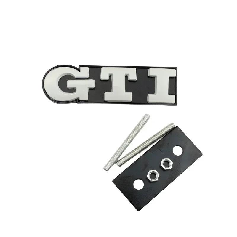 LMN1 VW 2026 Hot Metal GTI Logo Car Front Grille Emblem Badge for Volkswagen Polo Caddy Golf 4 5 6 8 Jetta Tiguan Touran Passat T-Roc