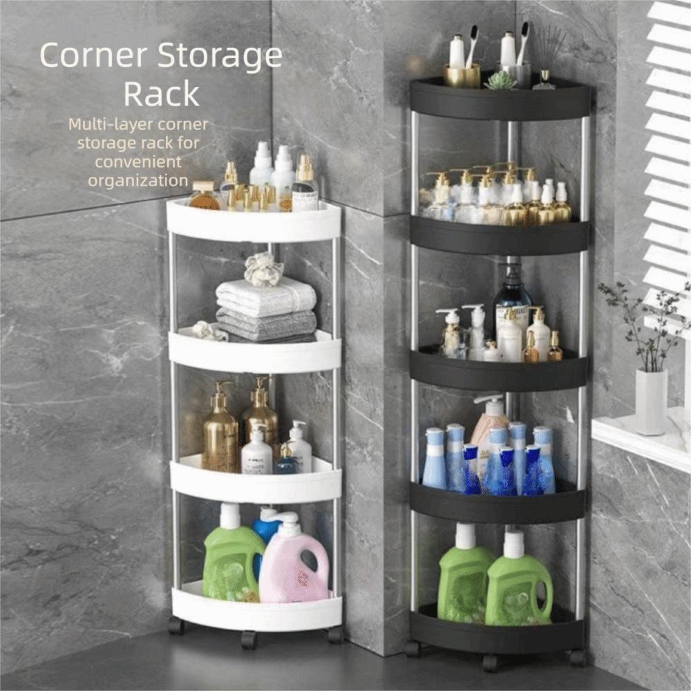 with Wheels Bathroom Storage Rack Large Capacity Rolling Cart Storage Rack Shower