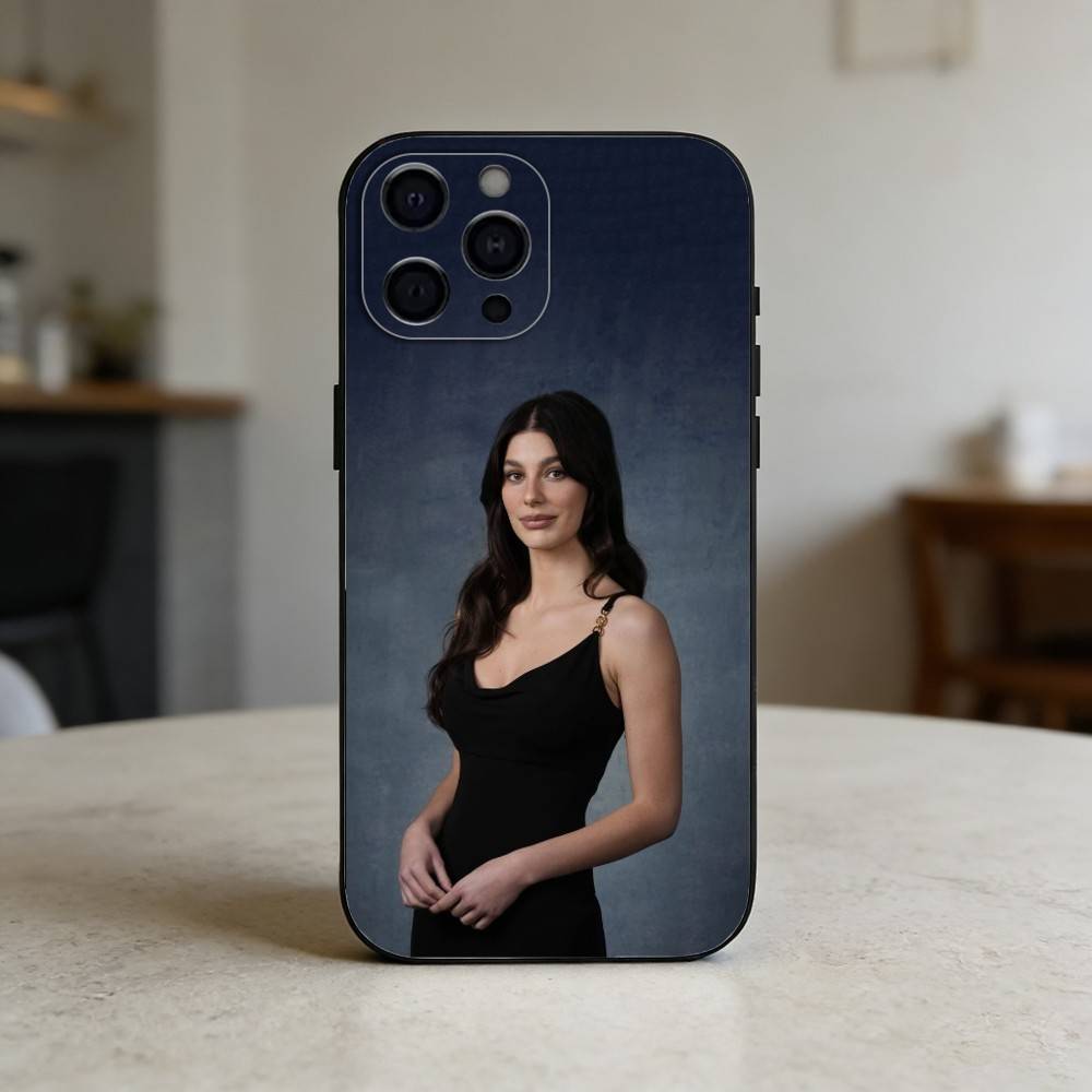 Чехол для телефона C-Camila M-Morrone для iPhone 17,16,15,14,13,12,11 Plus,Pro Max,SE4 Мягкий силиконовый черный чехол