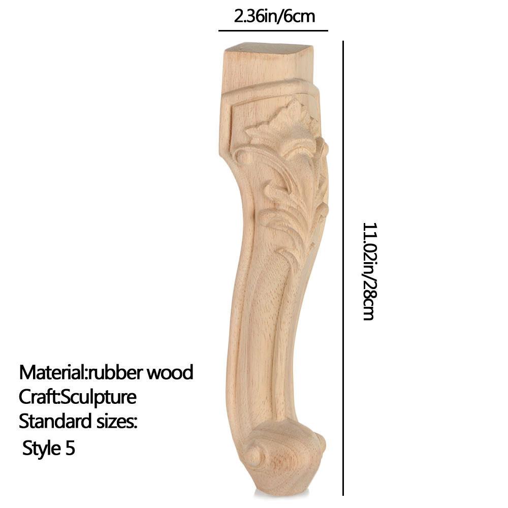 Accessories Decoration Crafts Home Decor Furniture Foot Legs Vintage Wood Carved Cabinet Seat Feets