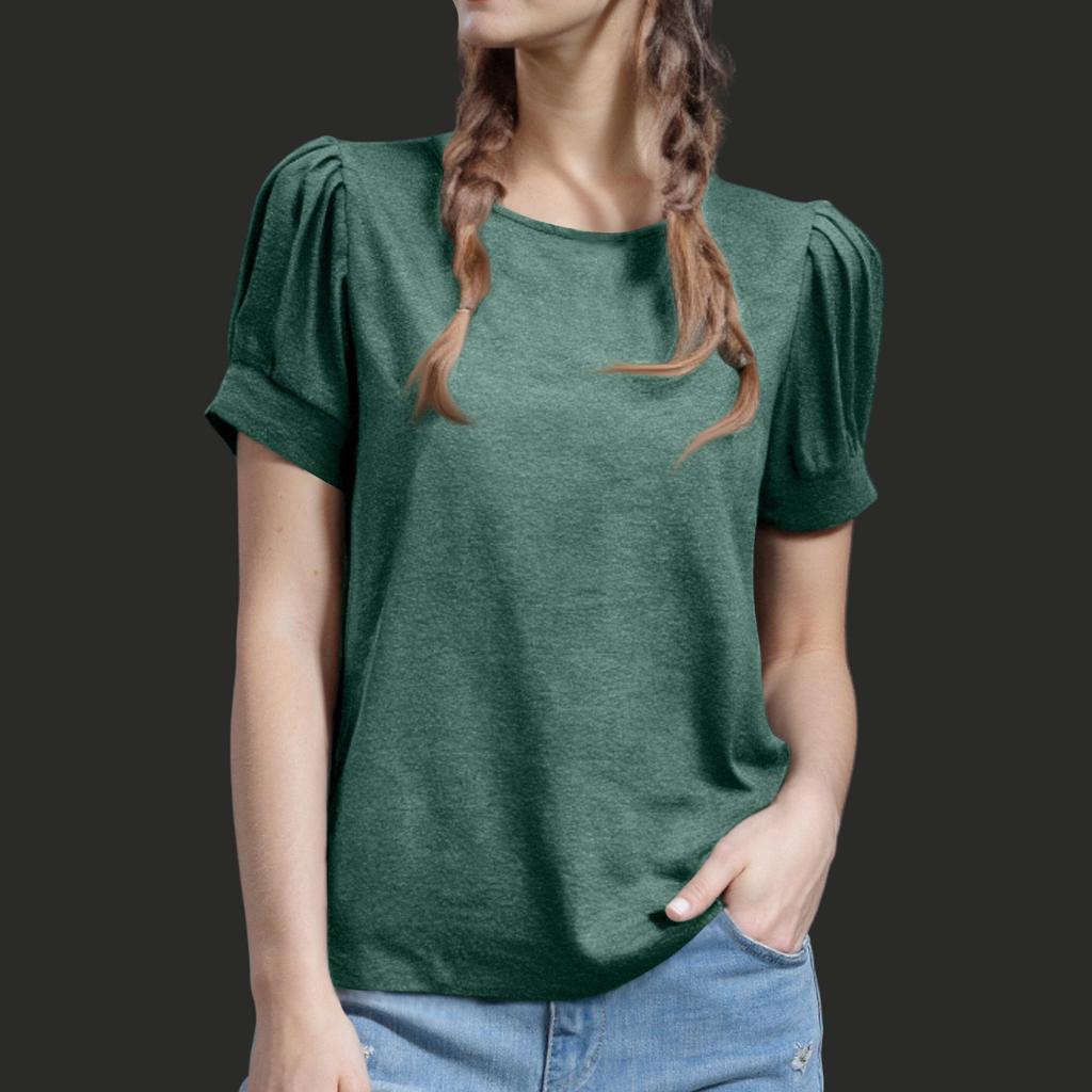 Женская модная повседневная плиссированная футболка с коротким рукавом и круглым вырезом