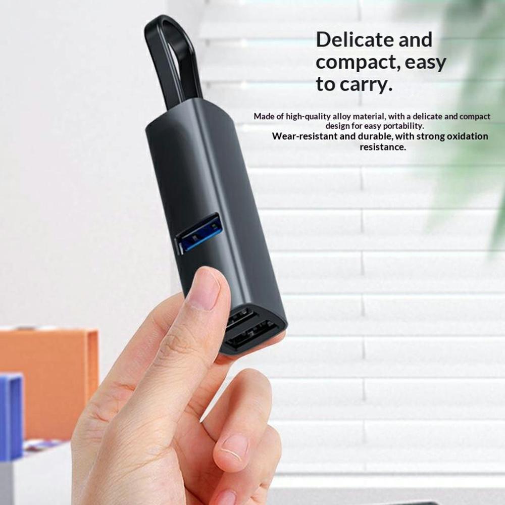 TYS-3U-C 3 in 1 USB 3.0 Hub Adapter Portable Type-C Docking Station Support Mouse Keyboard Flash Drive Compatible Windows / MacOS / Linux