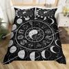 Пододеяльник Yin Yang King Queen Boho Trippy Psychedelic Art Постельное белье Gossip Spark Комплект постельного белья из микрофибры Мягкий пододеяльник